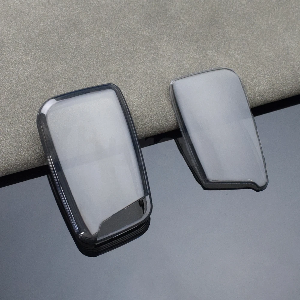 Transparent TPU Car Key Case Cover with Keychain Accessories