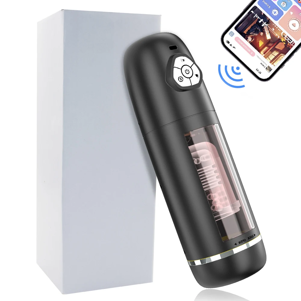 Fully automatic clamping and suction airplane cup suitable for male masturbation, penis extension time trainer, adult product