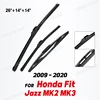 Wiper Front & Rear Wiper Blades Set Kit For Honda Fit Jazz MK2 MK3 2009 - 2020 Windshield Windscreen Window 26"+14"+14" 1