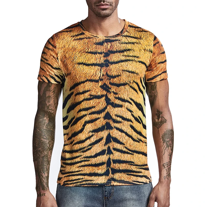 

Leopard Snakeskin Animal 3D Print Tees Men Woman Summer Oversized T Shirts Streetwear Funny Harajuku Tops Casual Unisex Clothing