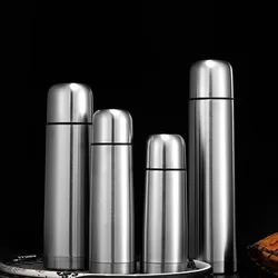 Insulated Stainless Steel Thermal Mug with Heating Display - 1000ml (Silver)