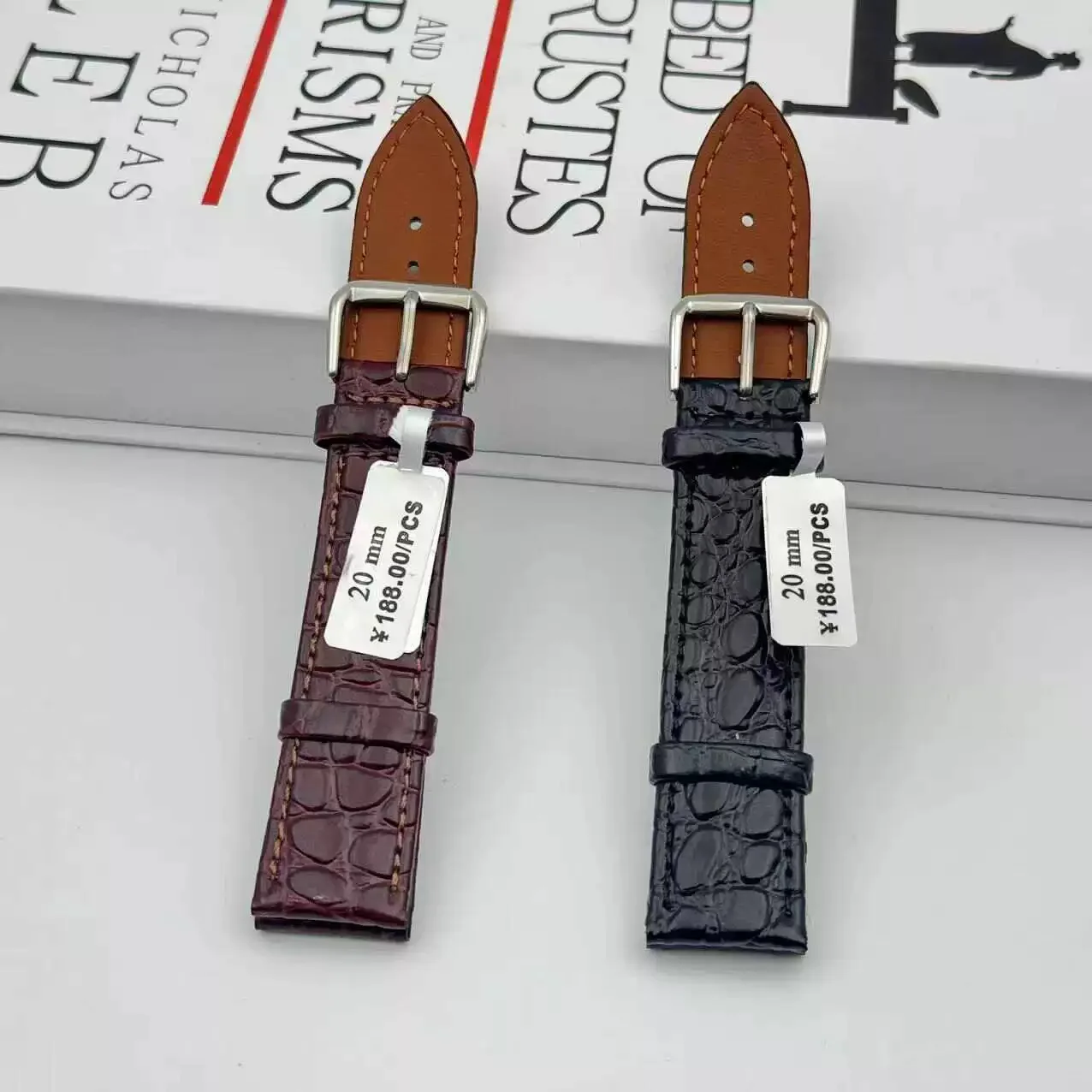 Elegant Genuine Leather Watch Strap with Pin Buckle - Premium Cowhide Bracelet