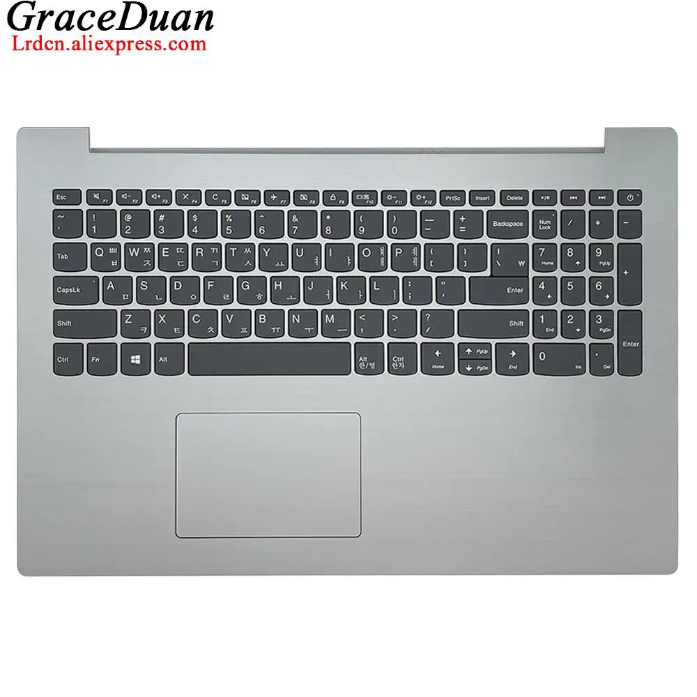 Teclado com Caixa Superior Cinza Platina Palmrest Shell Tampa c para Lenovo Ideapad 33015 15arr 15icn uk kr pt si cz de - Imagem 2