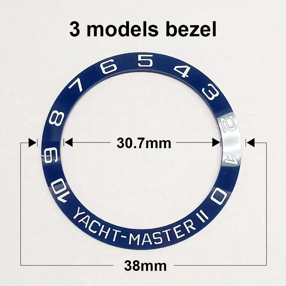 Ceramic Sloping Super Luminous Watch Bezel Insert in Various Colors