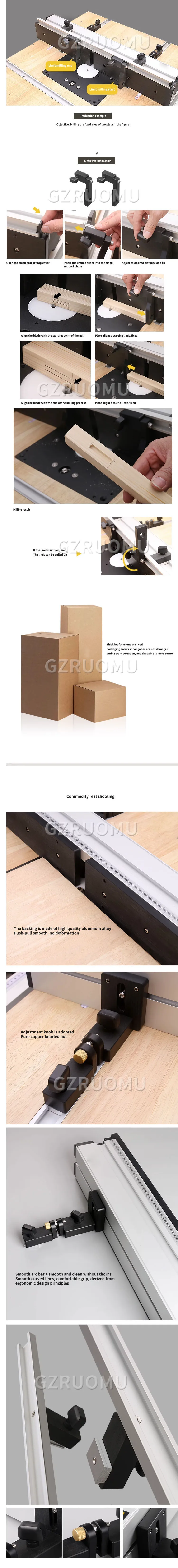 Woodworking Flip-Up Modification Engraving Machine Fixing Set DIY Chute T Slot T