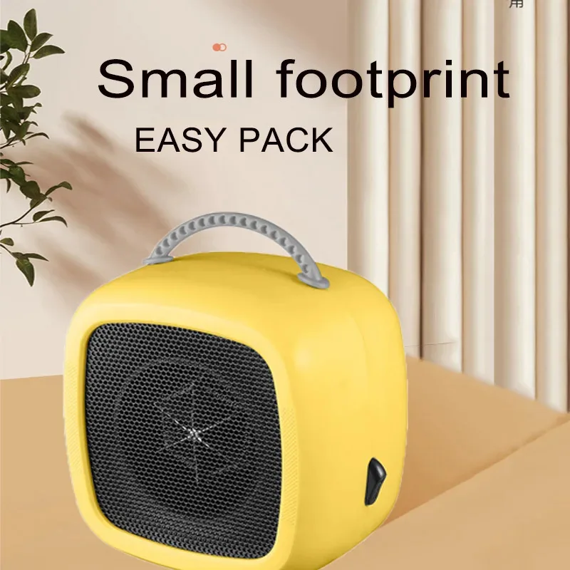 NEW Household Small Heater Mini Desktop Fan Heater Button Switch With Handle Winter Heating Warmer Power Office Dedicated Heater