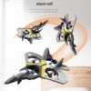 RC Airplane 2.4GHz 6CH EPP RC Plane 4 Motor RC Aircraft Toys for Adult Kids with Function Gravity Sensing Stunt Roll Cool Light 5