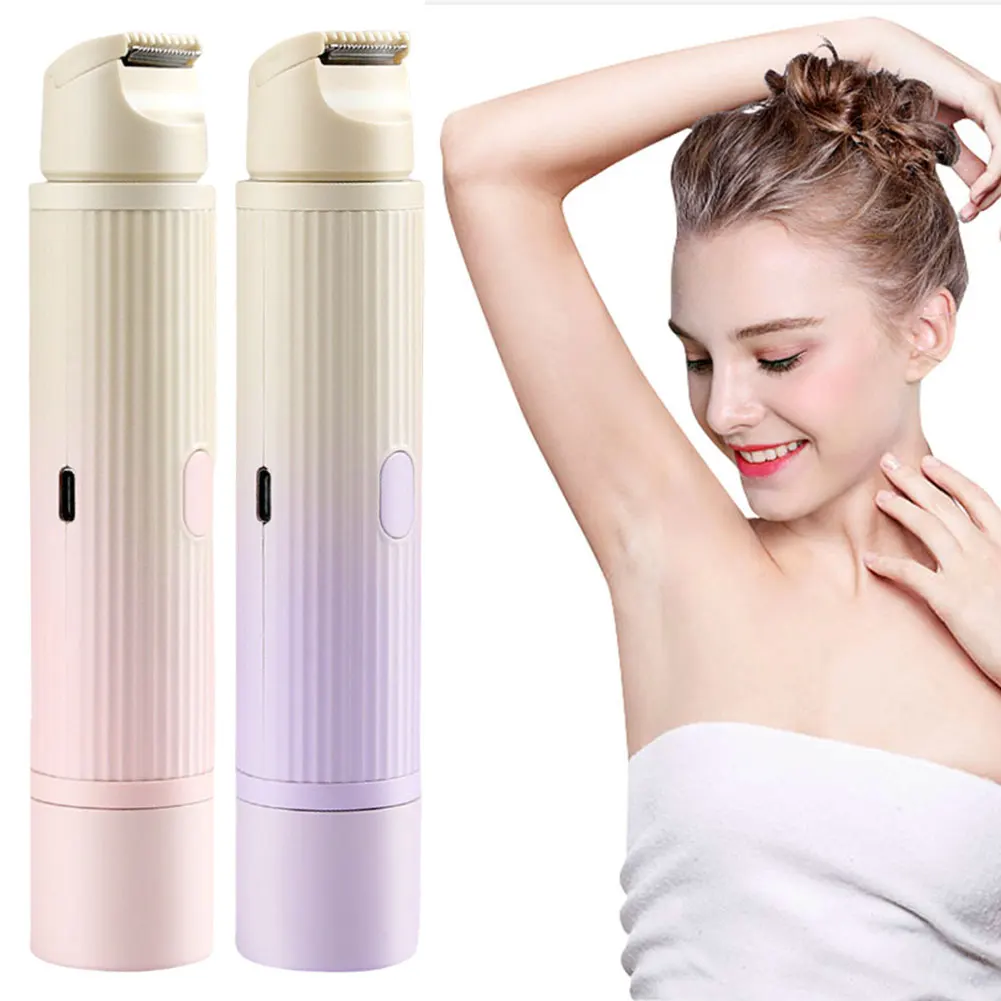 Body Shaver for Women Rechargeable Hair Removal Razor 2 in 1 Pubic Hair Trimmer for Pubic Legs Body