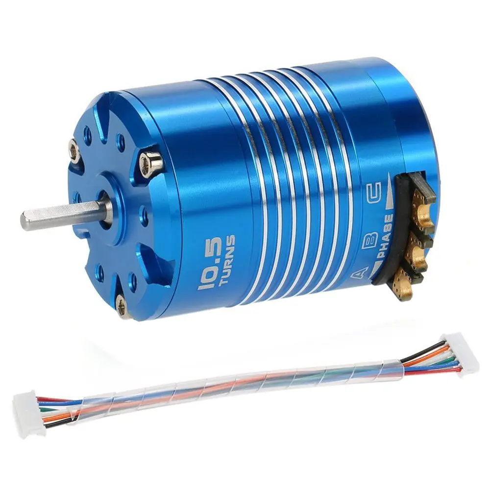 540 Sensored Brushless Motor for 1/10 RC Car 10.5T 3450KV NND High Efficiency Blue
