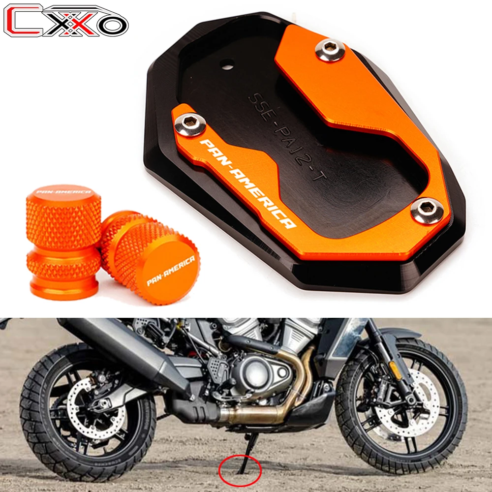 CNCMotorcycleKickstandFootSideStandEnlargePadForPANAMERICA