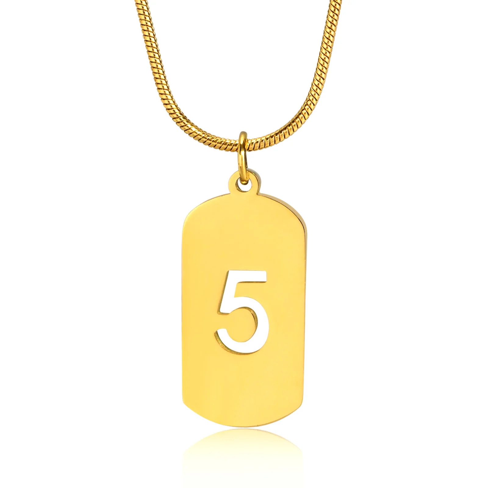 5-Stone Family Vertical Bar Pendant in Sterling Silver