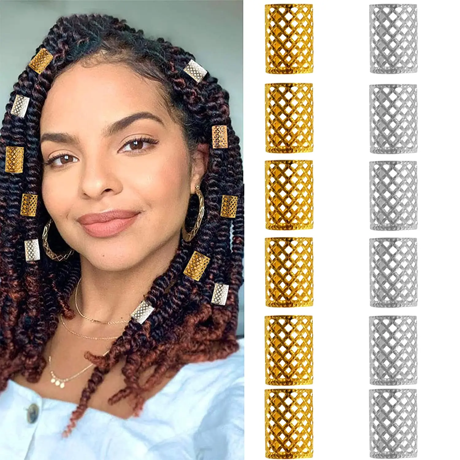 Rings Hair Metal Jewelry Metal Dreadlocks Accessories Hair Jewelry