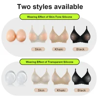 LERVANLA Prothèses mammaires artificielles en silicone, coussinets de poitrine, faux seins, sous-vêtements en silicone pour femmes, soutien-gorge rembourré pour poitrine généreuse 5
