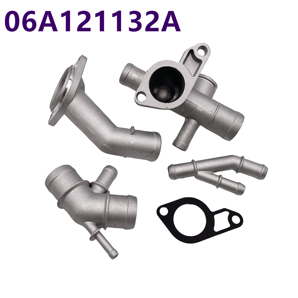 Flange Engine Cooling Kit 06A121132A Flange Engine Cooling Kit with Accessory Connection Connector Upgrade Kits replacement for 2000-2005 Mk4 1.8T