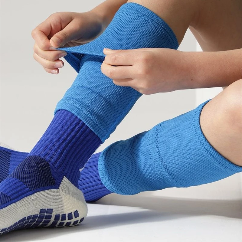 Soccer Shin Guard Adults Kids Socks With Pocket Professional Shields Legging Shinguards Cover Sleeves Protective Gear A Set