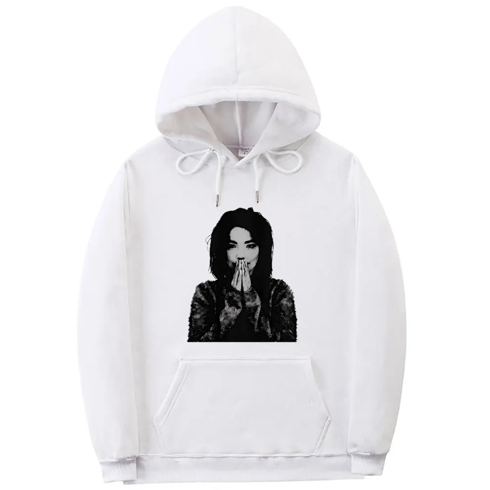 

Singer Bjork Fashion Oversized Hoodie Men Women Vintage Causal Oversized Sweatshirt Male Fleece Cotton Hoodies Gift for Fans