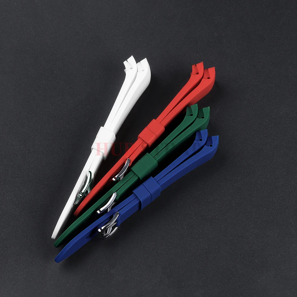 Sport Waterproof Rubber Silicone Wrist Strap with Curved End - Universal Design for Men and Women Accessories