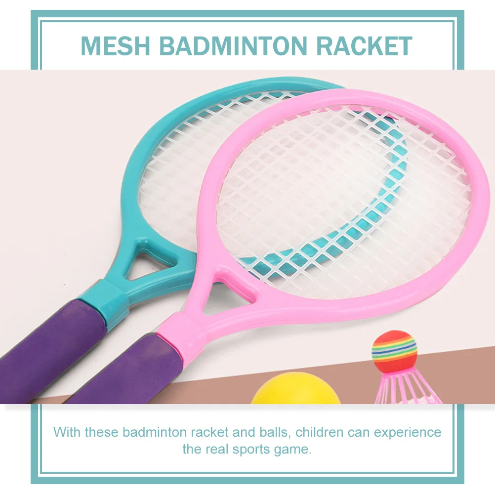 Tennis Racket Tennis Racket Set Tennis Badminton Racket Plastic Bracket Rackets Ball Children Parent-Child Outdoor Badminton Rackets Toys
