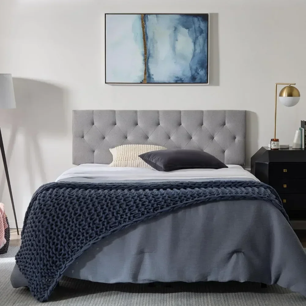 Headboard, Wall Mounted Peel and Stick Headboard, Upholstered Tufted Bed Headboard for Queen Size Bed, Bedroom Tall Headboard