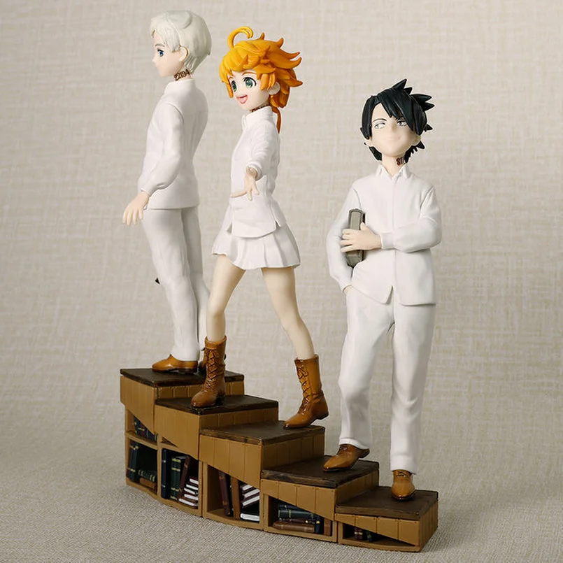 2021 Anime The Promised Neverland Emma Norman Ray Figure Character Decor  Student Cosplay Stand Model Plate Cartoon Desktop Toy - Costumes Badge -  AliExpress