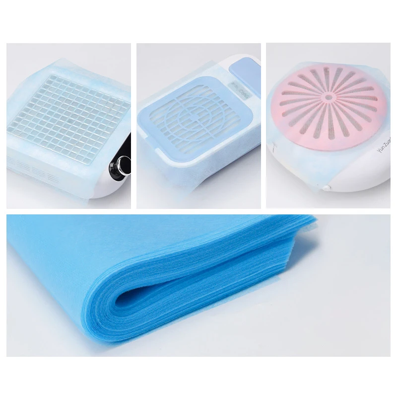 Colector de polvo para decoración de uñas, accesorios de máquina de papel de filtro para manicura, a prueba de polvo, 100 piezas