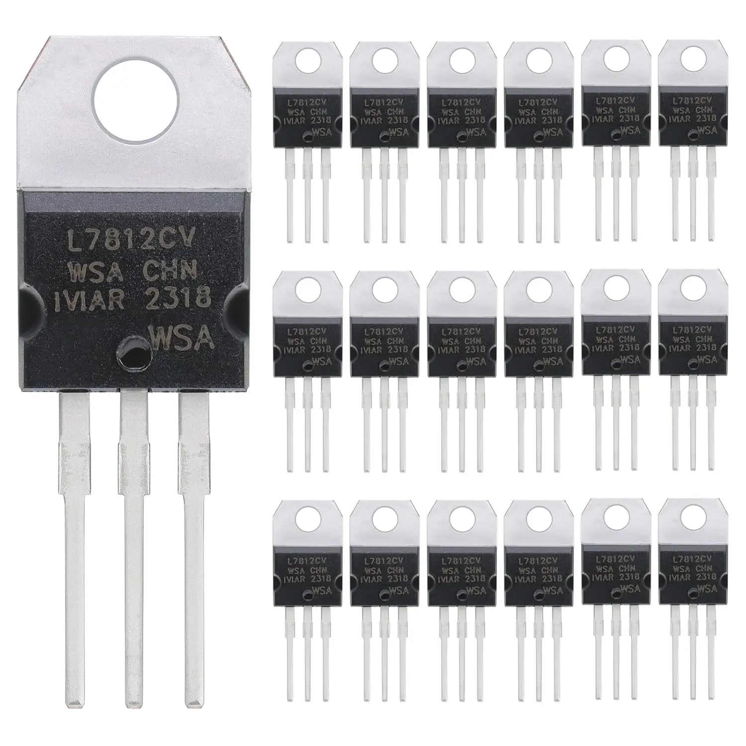 10 Stück L7805 LM7805 7805 Spannungsregler 5V 1,5A – IC Chip Spannungsstabilisatoren IC Spannungsregler 1,5A