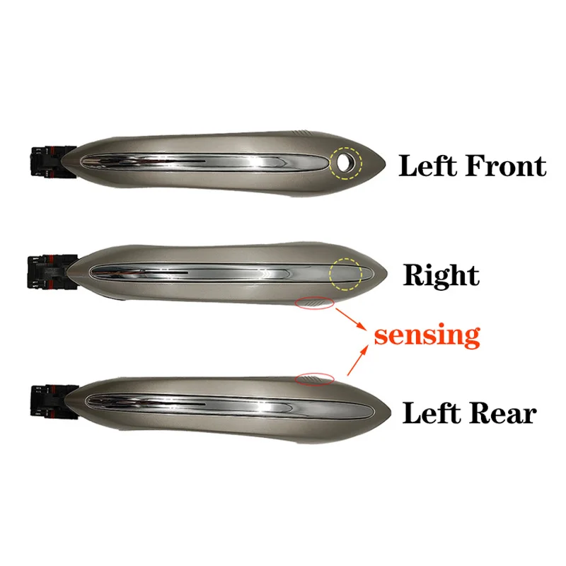 【スタイル:スマートキー入力ボタン穴がありません】アウタードアハンドルカバー 外 新型シエンタ 10系 アウタードアハンドルカバー ガーニッシュ 左右