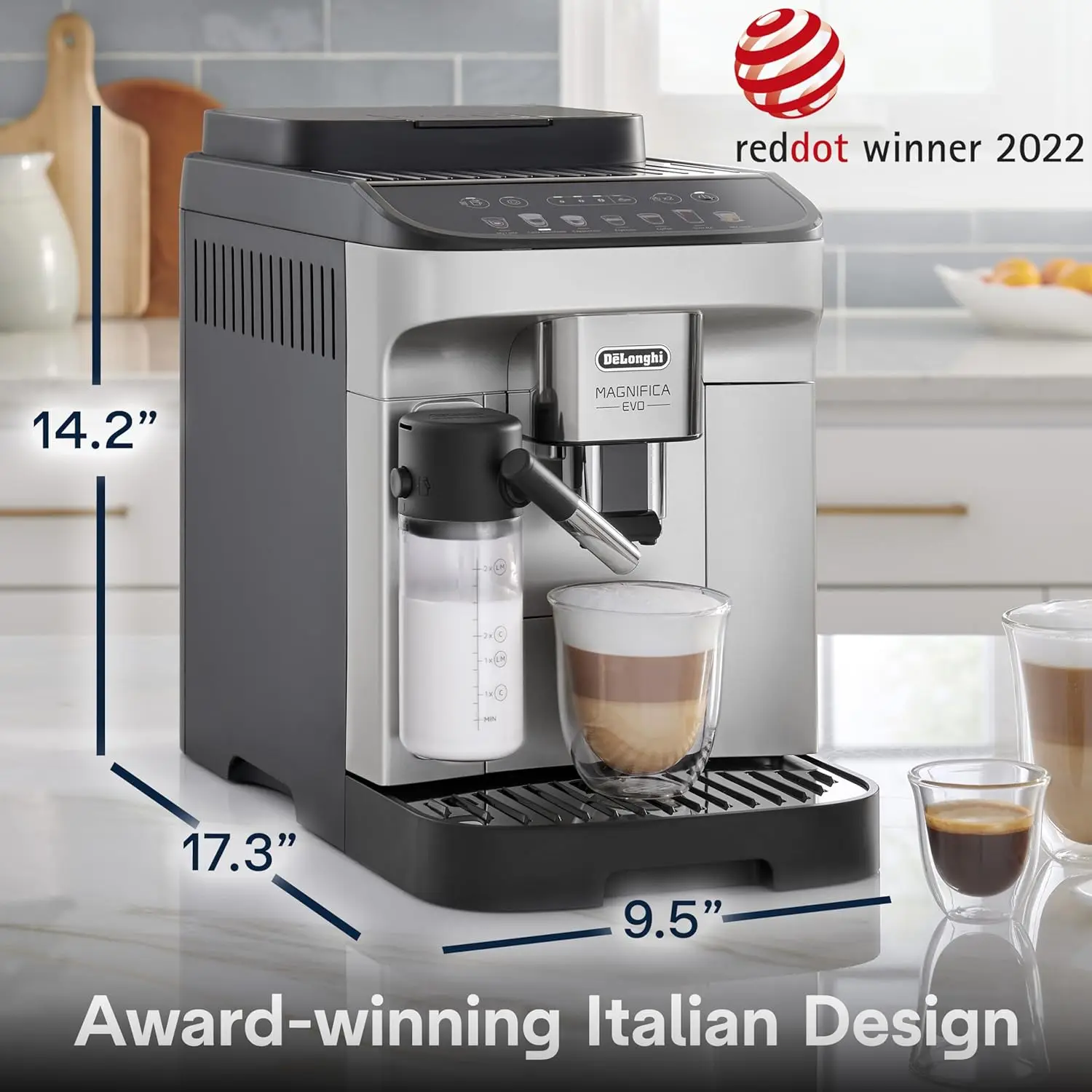 Automatic Espresso & Coffee Machine with Automatic Milk Frother for Latte, Cappuccino, Iced Coffee, Built-in Grinder,ECAM29084SB 6