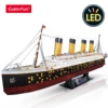 CubicFun 3D Puzzles for Adults LED Titanic Ship Model 266pcs Cruise Jigsaw Toys Lighting Building Kits Home Decoration Gifts 1