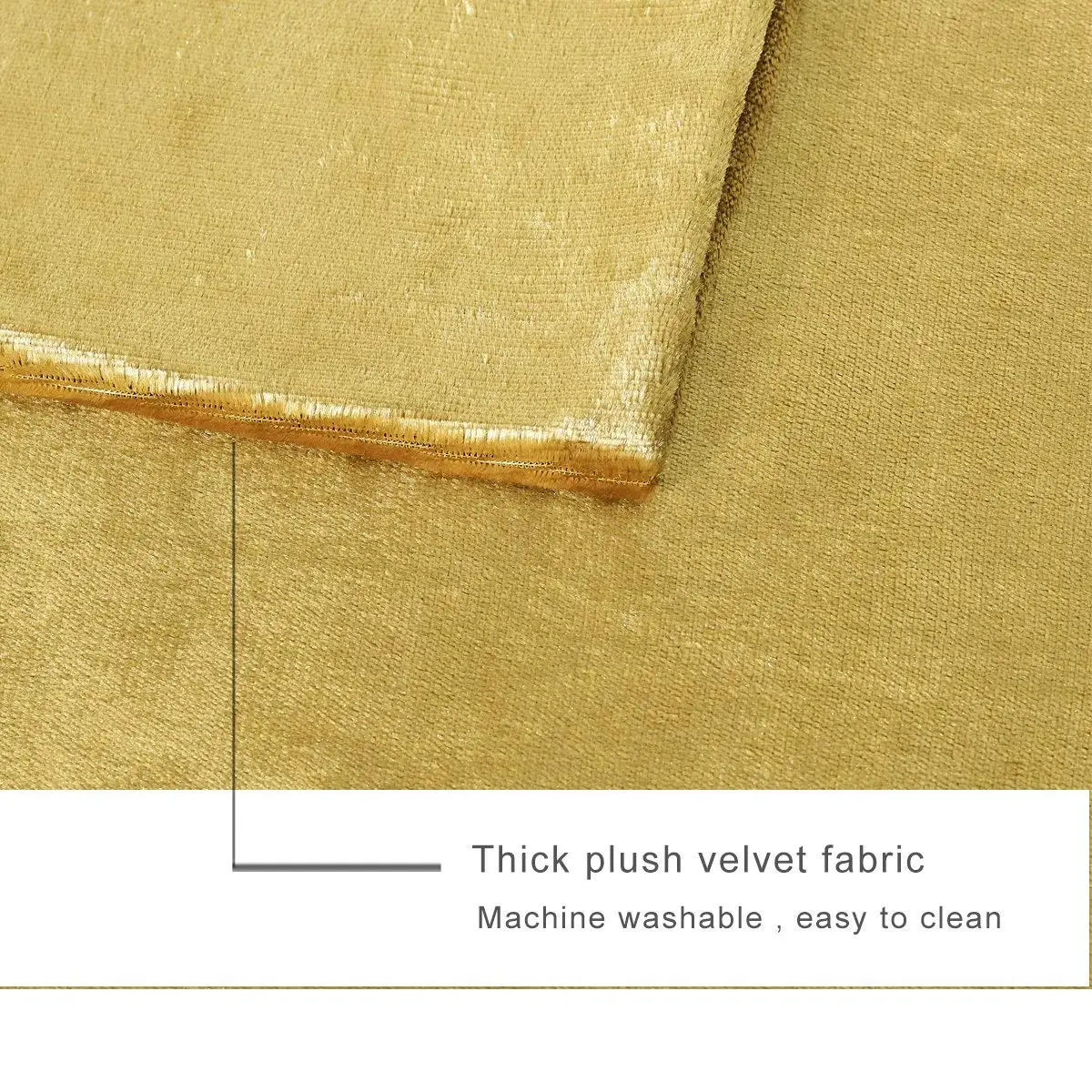Gold Velvet Decorative Throw Pillow Covers, Couch, Sofa, Bed, Soft Cushion Covers,18x18, 2 Pack 4