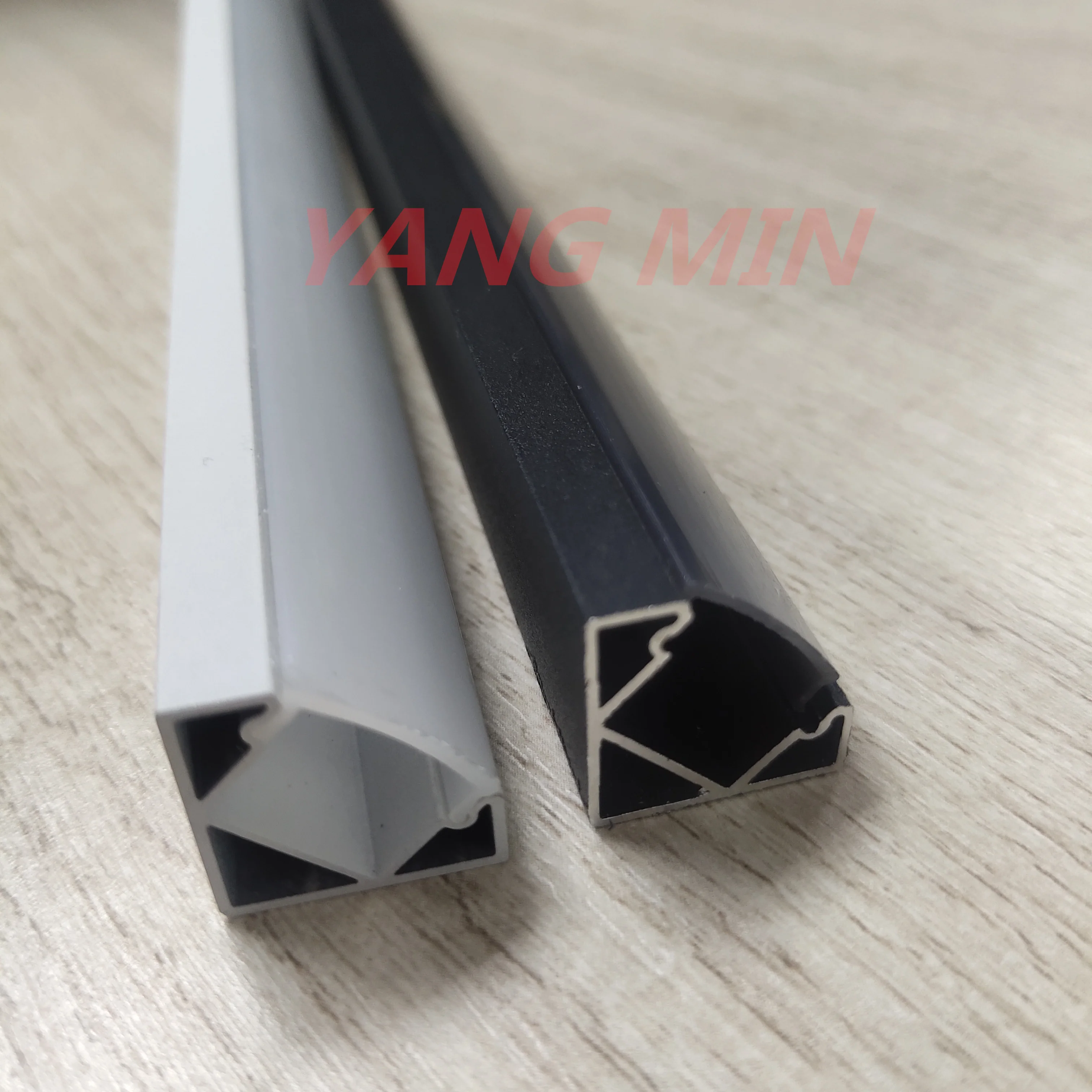 1M/PCS High Quality Black color V shape aluminum channel for flexible led strip light corner aluminum profile yangmin free shipping 2m pcs factory profile flexible strip ceiling mounted enclosure aluminium profile for led lighting strips