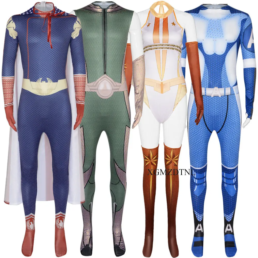 

The Boys Homelander A-Train The Deep The Seven Starlight Cosplay Costumes Adults Kids 3D Spandex Zentai Suit Bodysuit Costumes