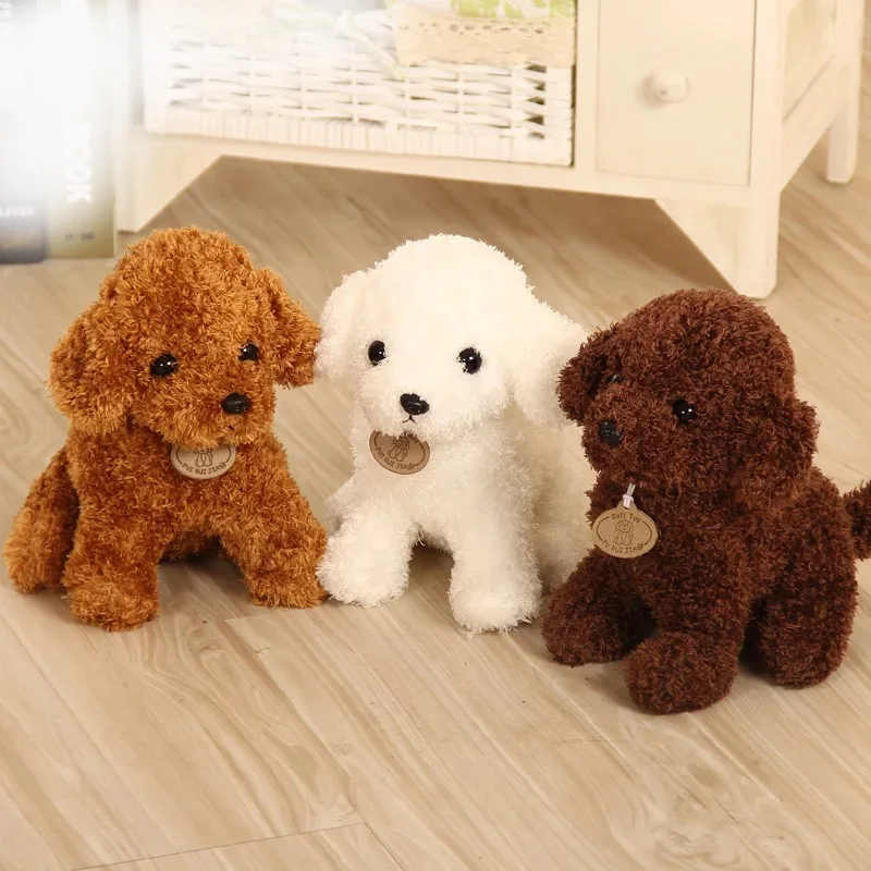 

18/25 cm beautiful cute Simulation Dog Poodle Plush Toys Cute Animal Suffed Doll for Christmas Gift