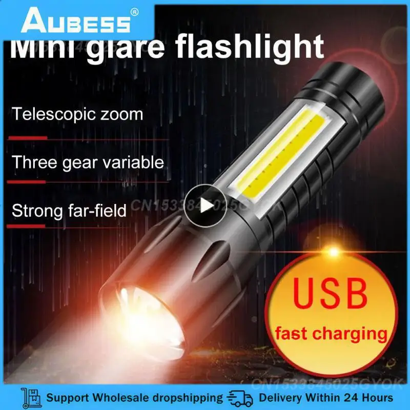 

1PCS High Power Rechargeable LED Flashlight Mini Zoom Outdoor Camping Strong Lamp Lantern Waterproof Tactical Flashlight