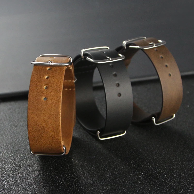Elegant Leather Watch Band - PU Nato Strap Accessory Bracelet