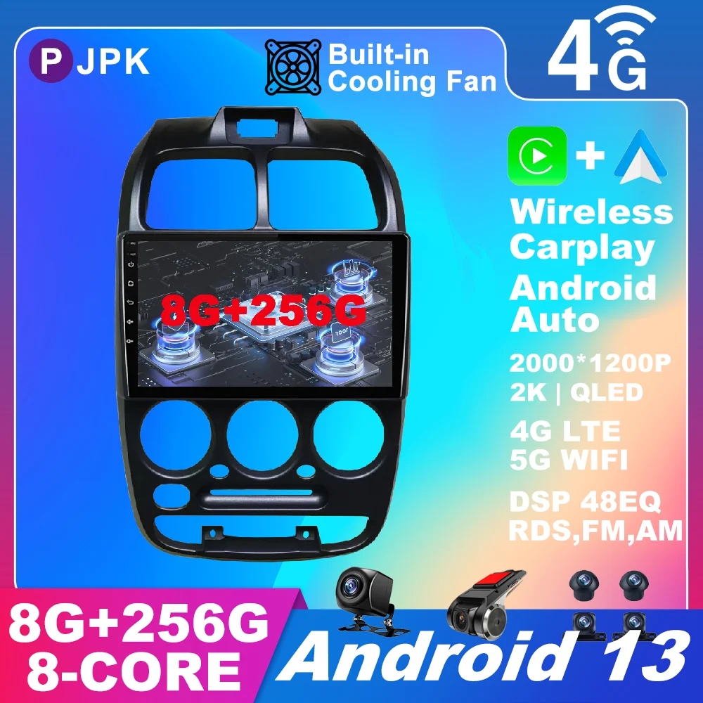 

Android 13 For Hyundai VERNA 1999 Car Radio AHD DSP RDS QLED Video ADAS BT Multimedia Autoradio Navigation GPS 4G LTE Stereo