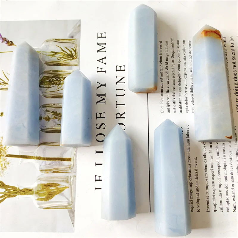 

Polished Quartz Crystal Natural Angel Stones Wand Point Healing Reiki Gemstones For Decoration Gifts