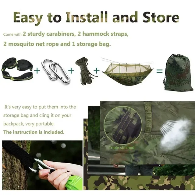 Portable Camping Hammock with Mosquito Net 3
