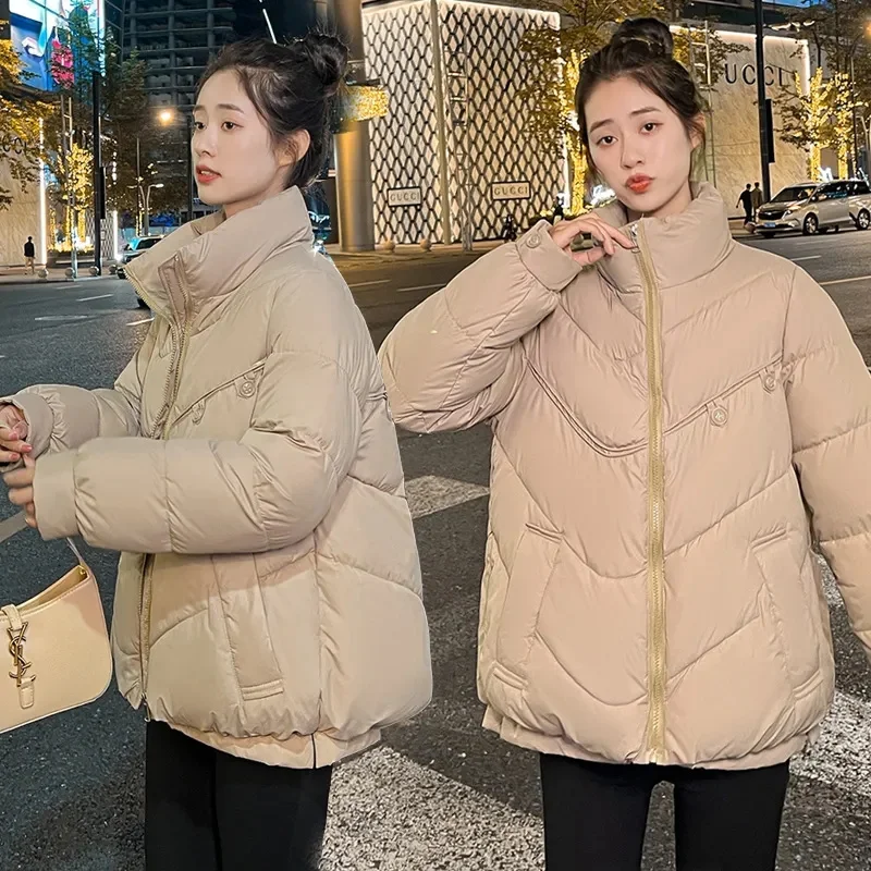 2023 Nuove Donne Giacca Invernale Parka Caldo Femminile Addensare Piumino Moda Cotone Giacca Imbottita Casual Abbigliamento Da Neve Parka Outwear