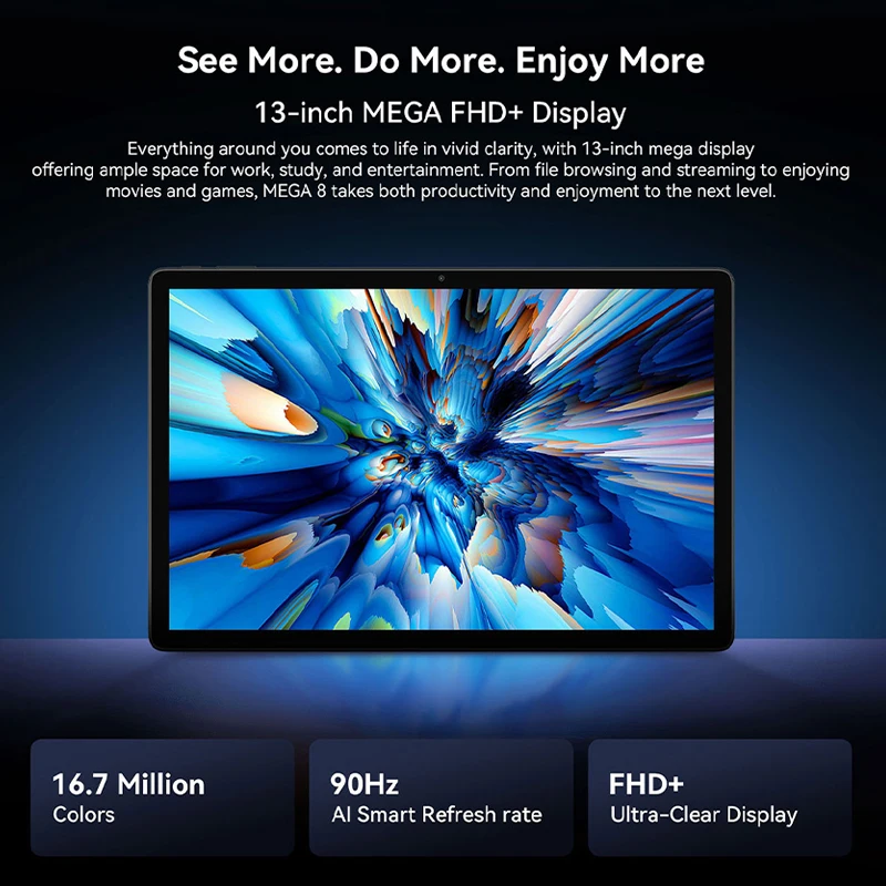 Blackview MEGA 8 Tablet 13 inch FHD+ 90Hz Display AI 11000mAh