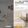 Lift Up Storage Bed Frame with 51" Tall Headboard, Queen Size Bed Frame with Storage Underneath, Velvet Wingback Design 4