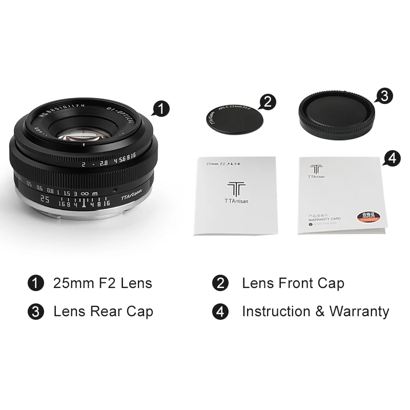 TTArtisan 35mm F1.4 & 25mm F2.0 2本セット TTArtisan 25mm f/2 Lens for Sony E C2520-B-E B&H Photo Video