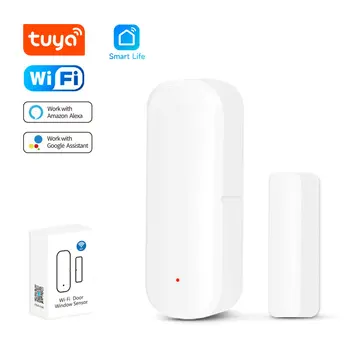 Tuya WiFi  Door Sensor Window Sensor Smart Home Wireless Door Detector Smart Life APP Remote Control for Alexa Google Home 1