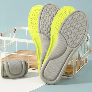 1 Pair Shoe Insole Insert Breathable Sweat Absorbing Soft Cushioning Foot Massage Running Walking Comfort Foam Inner Sole Pad