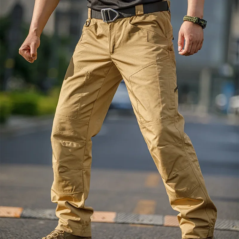 Army Field Tactical Combat Pants Men Outdoor Waterproof Climbing Hiking Work Military Cargo Trousers Overalls Upgrade