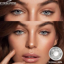 Vibrant Blue & Brown Yearly Colored Contact Lenses - Enhance Your Look (BLACKSPOT - GRAY)
