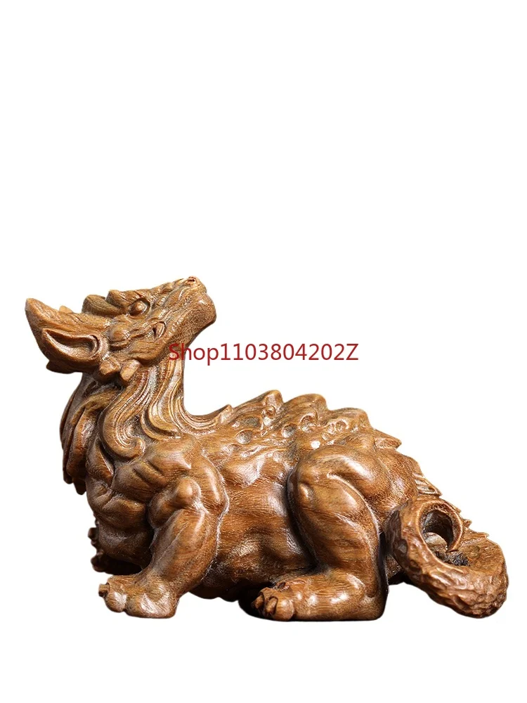 

Natural Green Sandalwood Solid Wood Carving Baize Ornaments Handheld Artsy Object Home Decorations Crafts