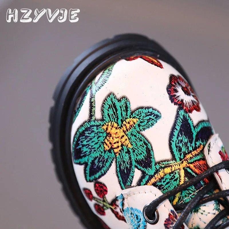 Children's Boys Girls Spring Autumn Print Kids British Style Casual Boots Soft Non-slip Wear-resistant Kid's Shoes_voghion.com