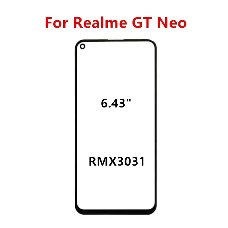 Outer Screen For Realme GT 5 3 2 Pro Neo 5 SE 2 3 3T 5G Front Panel LCD Display Touch Glass Cover Lens Repair Parts + OCA lcd display replacement glass screen replacement touch screen digitizer replacement optical clear adhesive film