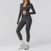 Yoga Set 2/3PCS Sports Outfits Women Clothes Fitness Tracksuit Gym Legging Workout Long Sleeved Female Bra Yoga Suit Sportswear 2